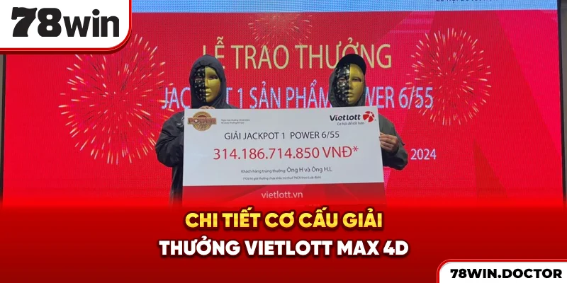 Chi tiết cơ cấu giải thưởng Vietlott Max 4D
